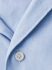 Brushed Cotton Shirt – Coastal Blue – close-up detail