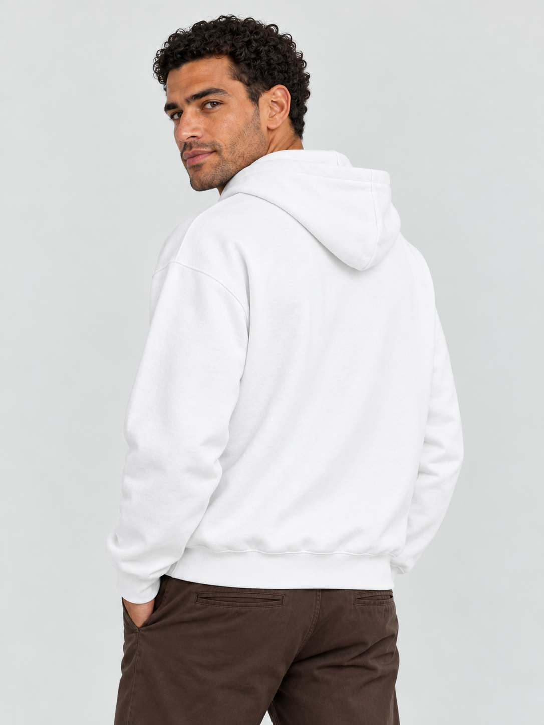 Signature Relaxed Hoodie – Arctic White