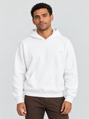 Signature Relaxed Hoodie – Arctic White