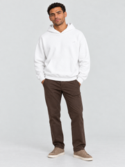 Signature Relaxed Hoodie – Arctic White