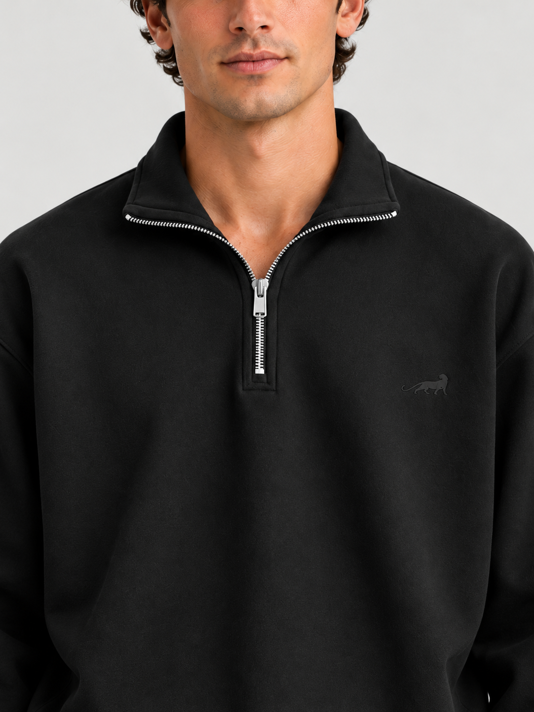 Classic Heritage Quarter-Zip Sweatshirt – Jet Black