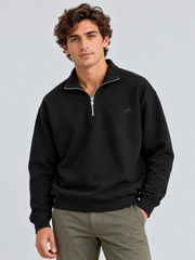 Classic Heritage Quarter-Zip Sweatshirt – Jet Black