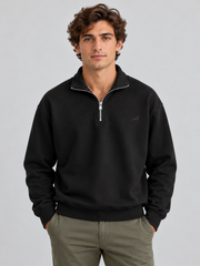 Classic Heritage Quarter-Zip Sweatshirt – Jet Black