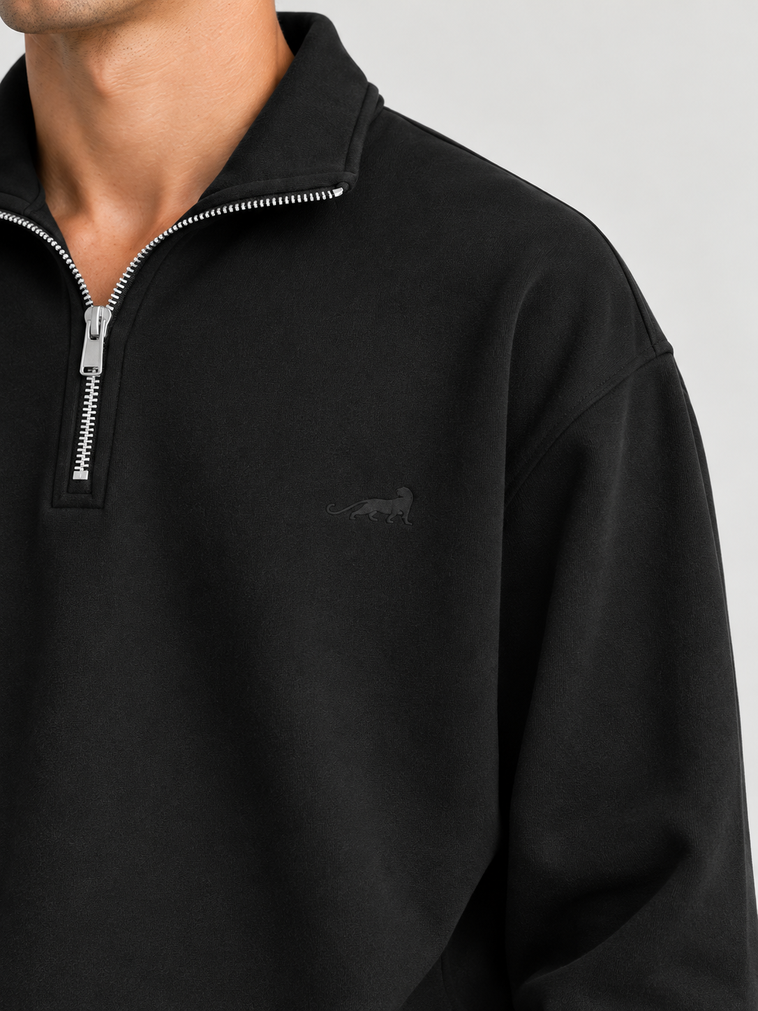 Classic Heritage Quarter-Zip Sweatshirt – Jet Black