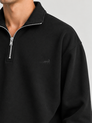 Classic Heritage Quarter-Zip Sweatshirt – Jet Black