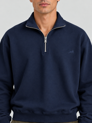 Classic Heritage Quarter-Zip Sweatshirt – Midnight Navy