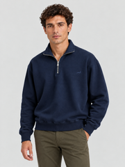 Classic Heritage Quarter-Zip Sweatshirt – Midnight Navy