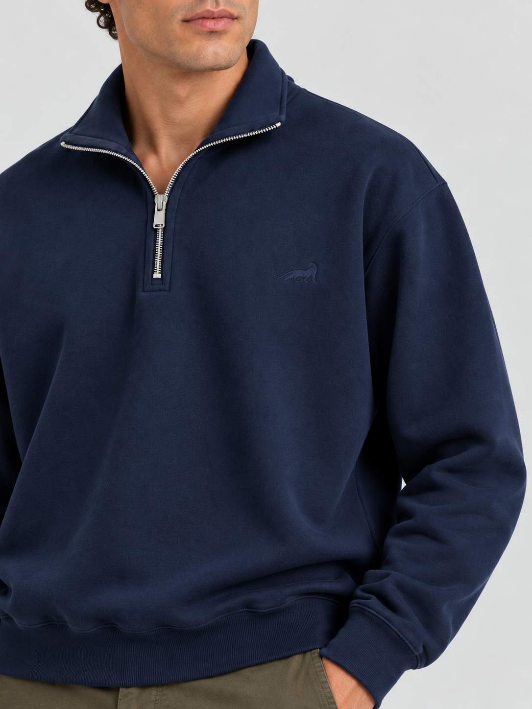Classic Heritage Quarter-Zip Sweatshirt – Midnight Navy
