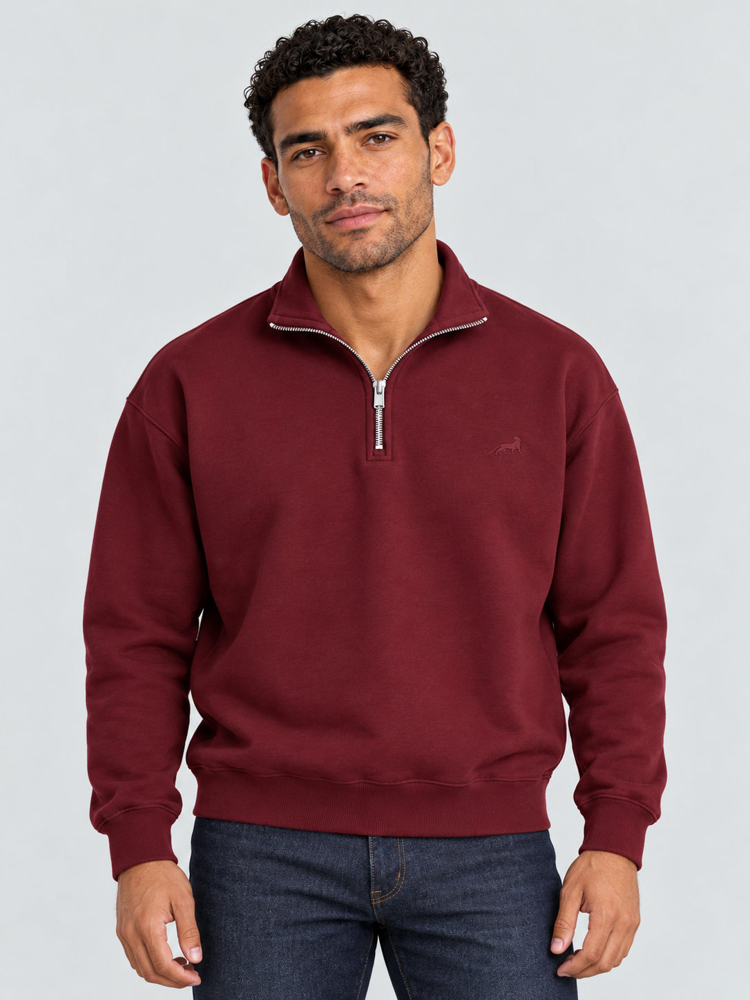 Classic Heritage Quarter-Zip Sweatshirt – Vintage Burgundy