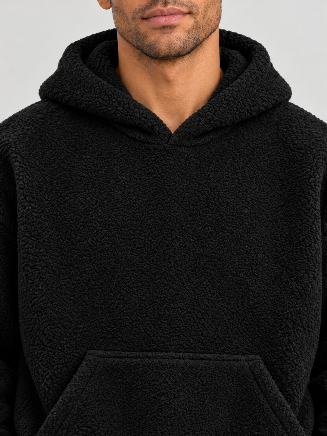 Cloud Soft Fleece Hoodie – Midnight Black