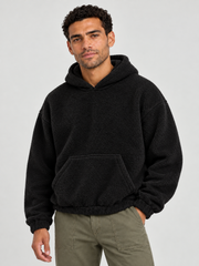 Cloud Soft Fleece Hoodie – Midnight Black