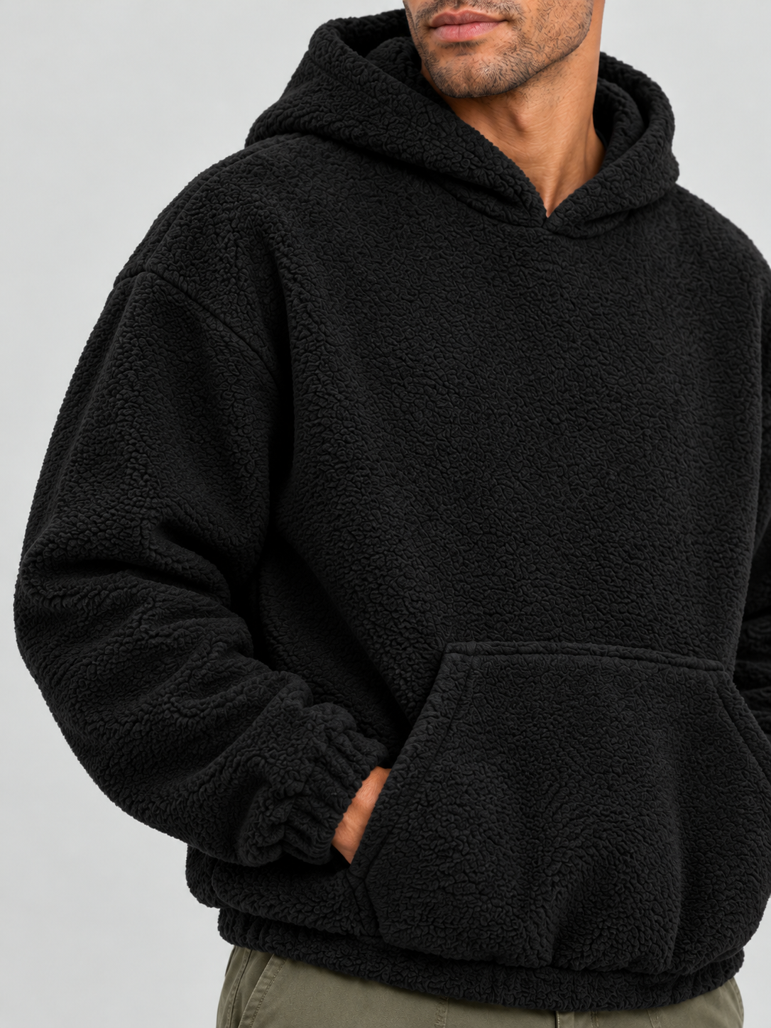 Cloud Soft Fleece Hoodie – Midnight Black