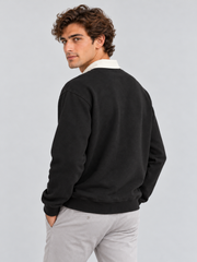 Heritage Classic Polo Sweatshirt – Jet Black