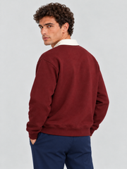 Heritage Classic Polo Sweatshirt – Maroon