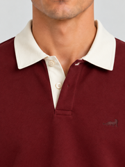 Heritage Classic Polo Sweatshirt – Maroon