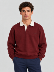 Heritage Classic Polo Sweatshirt – Maroon