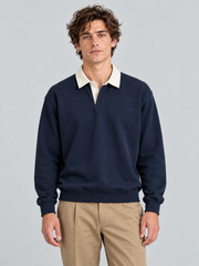 Heritage Classic Polo Sweatshirt – Midnight Navy