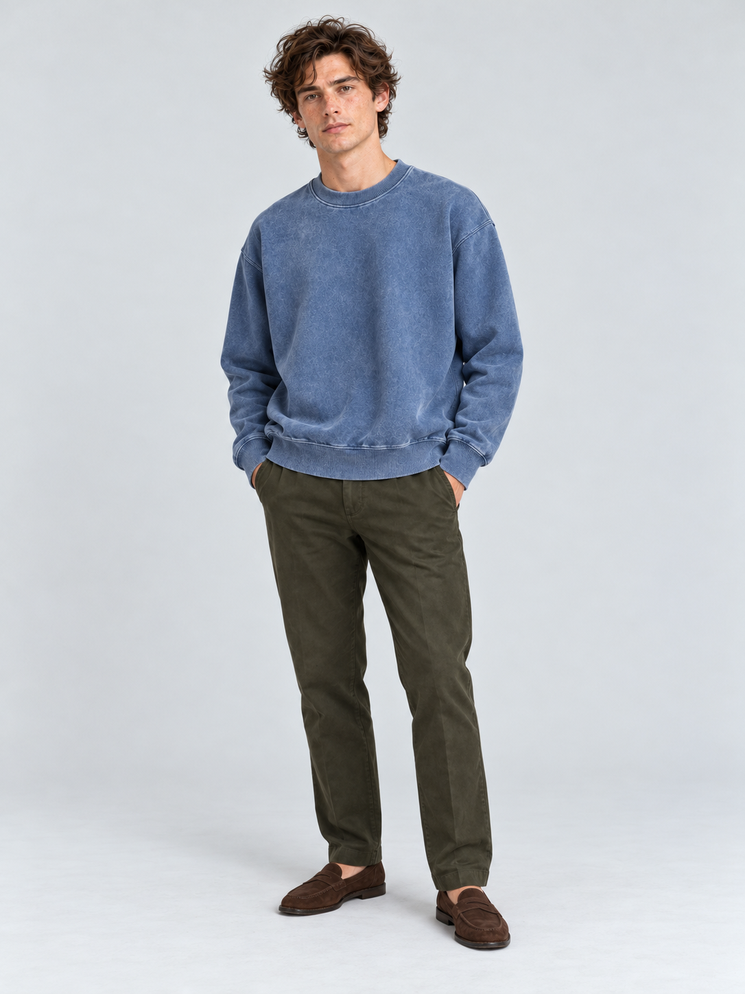The Essential Crewneck Sweatshirt – Vintage Washed Blue