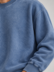 The Essential Crewneck Sweatshirt – Vintage Washed Blue