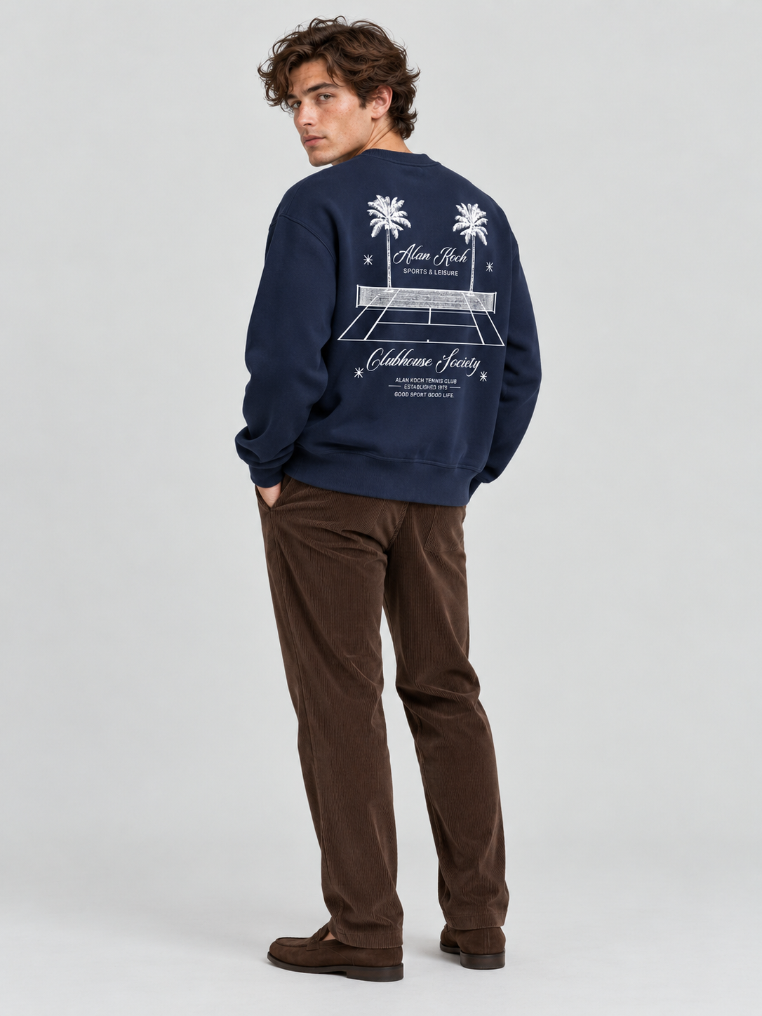 Calabasas Classic Racquet Club Graphic Sweatshirt – Midnight Navy