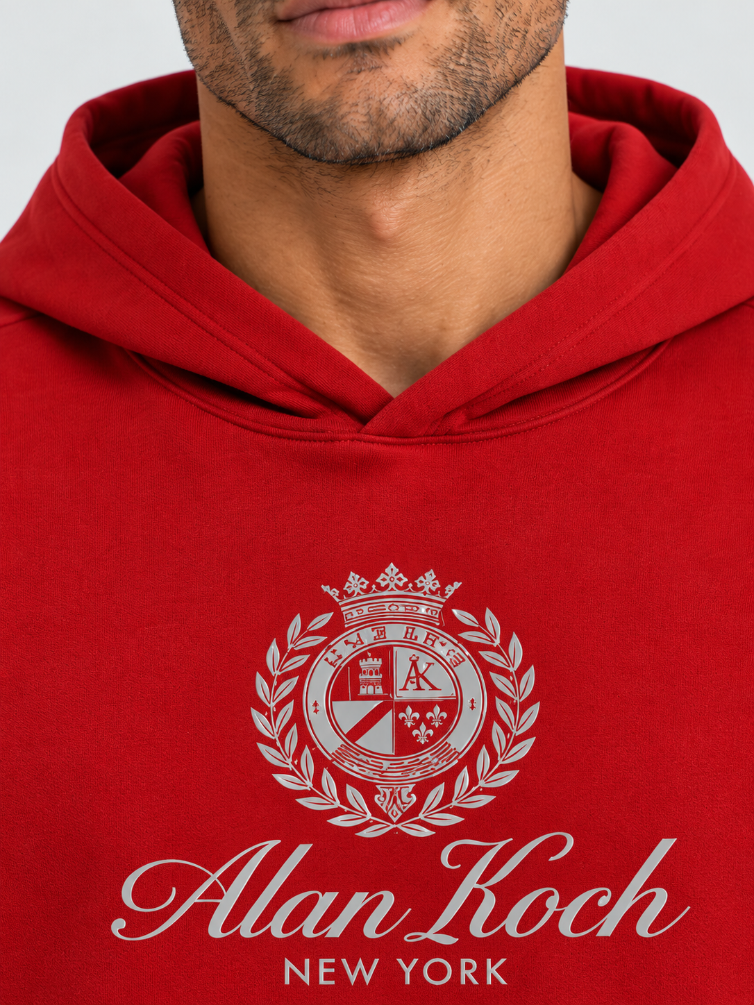 Royal Crest Pullover Hoodie – Scarlet Red