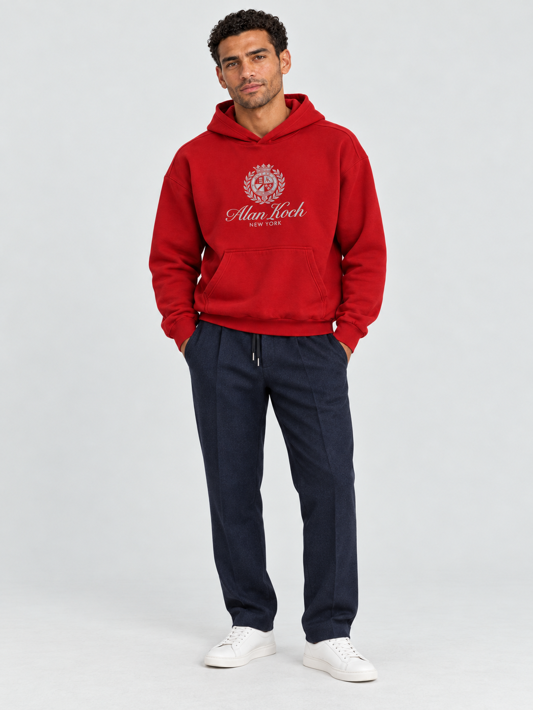Royal Crest Pullover Hoodie – Scarlet Red
