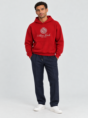 Royal Crest Pullover Hoodie – Scarlet Red