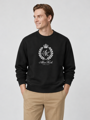 Royal Emblem Crewneck Sweatshirt – Classic Black
