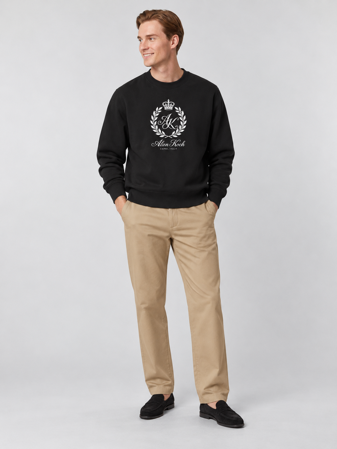 Royal Emblem Crewneck Sweatshirt – Classic Black
