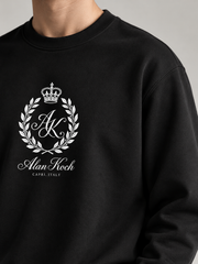 Royal Emblem Crewneck Sweatshirt – Classic Black