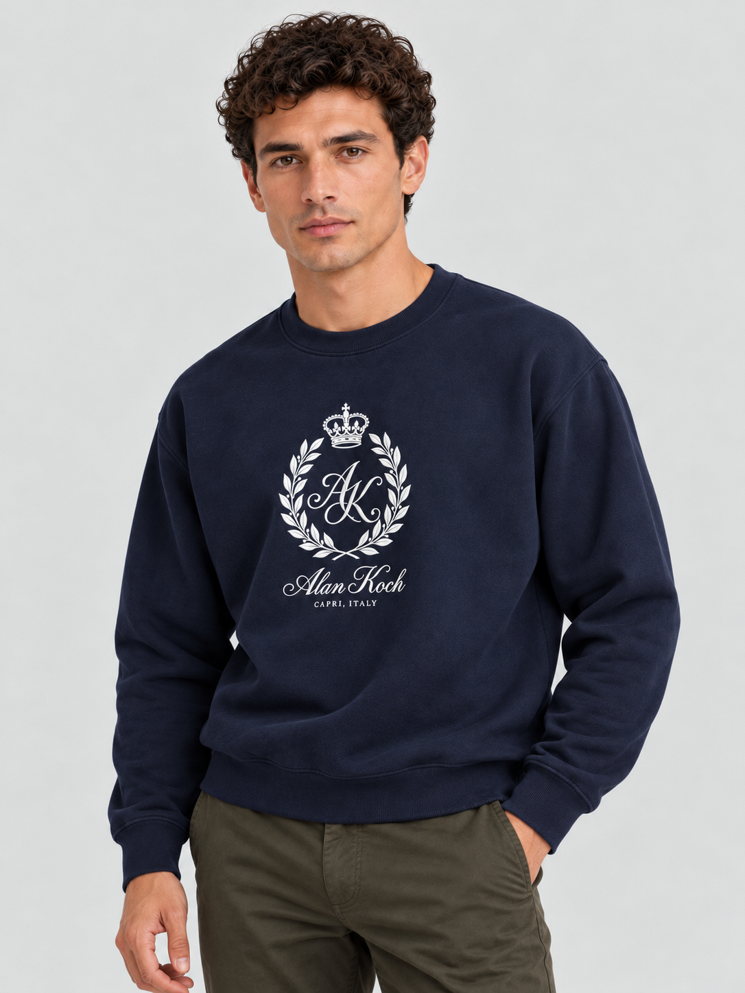 Royal Emblem Crewneck Sweatshirt – Midnight Navy