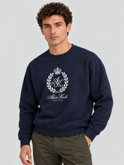 Royal Emblem Crewneck Sweatshirt – Midnight Navy