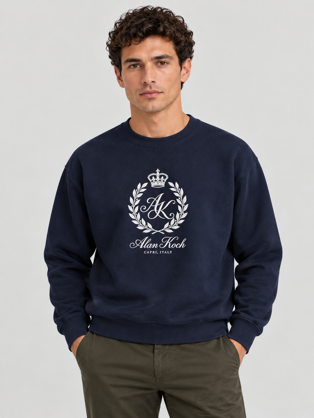 Royal Emblem Crewneck Sweatshirt – Midnight Navy