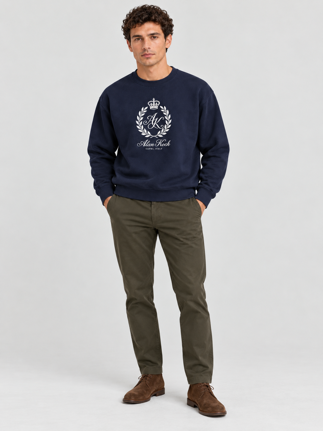 Royal Emblem Crewneck Sweatshirt – Midnight Navy