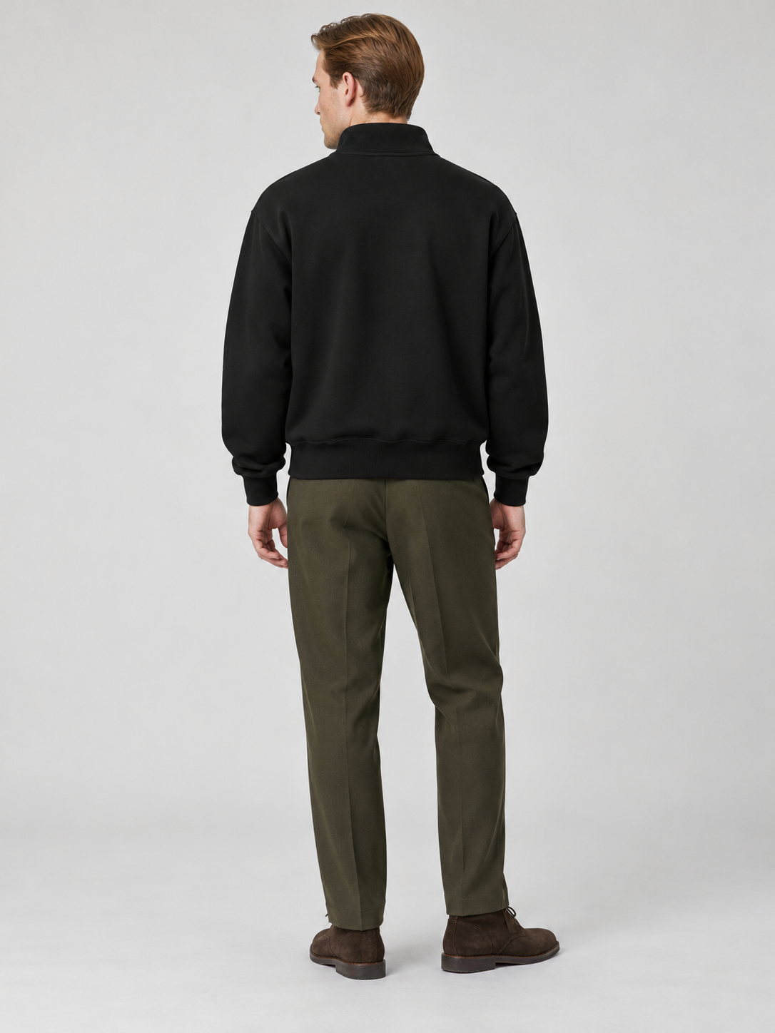 Signature Heritage Quarter-Zip Sweatshirt – Jet Black
