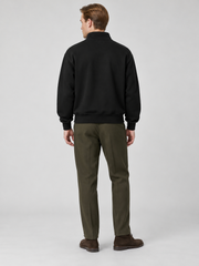Signature Heritage Quarter-Zip Sweatshirt – Jet Black