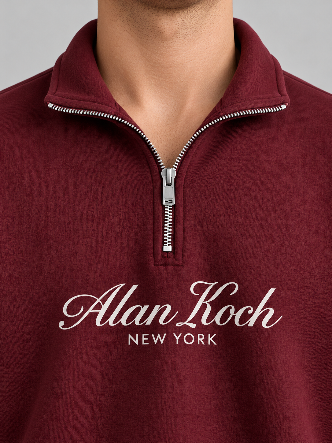 Signature Heritage Quarter-Zip Sweatshirt – Vintage Burgundy