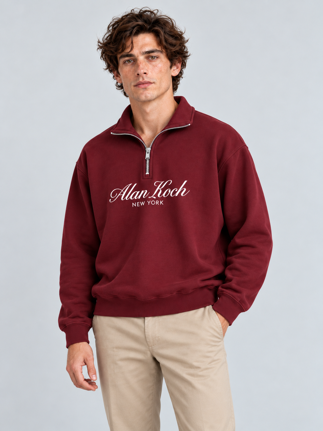 Signature Heritage Quarter-Zip Sweatshirt – Vintage Burgundy