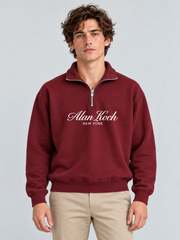 Signature Heritage Quarter-Zip Sweatshirt – Vintage Burgundy