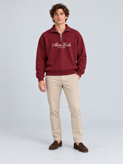 Signature Heritage Quarter-Zip Sweatshirt – Vintage Burgundy