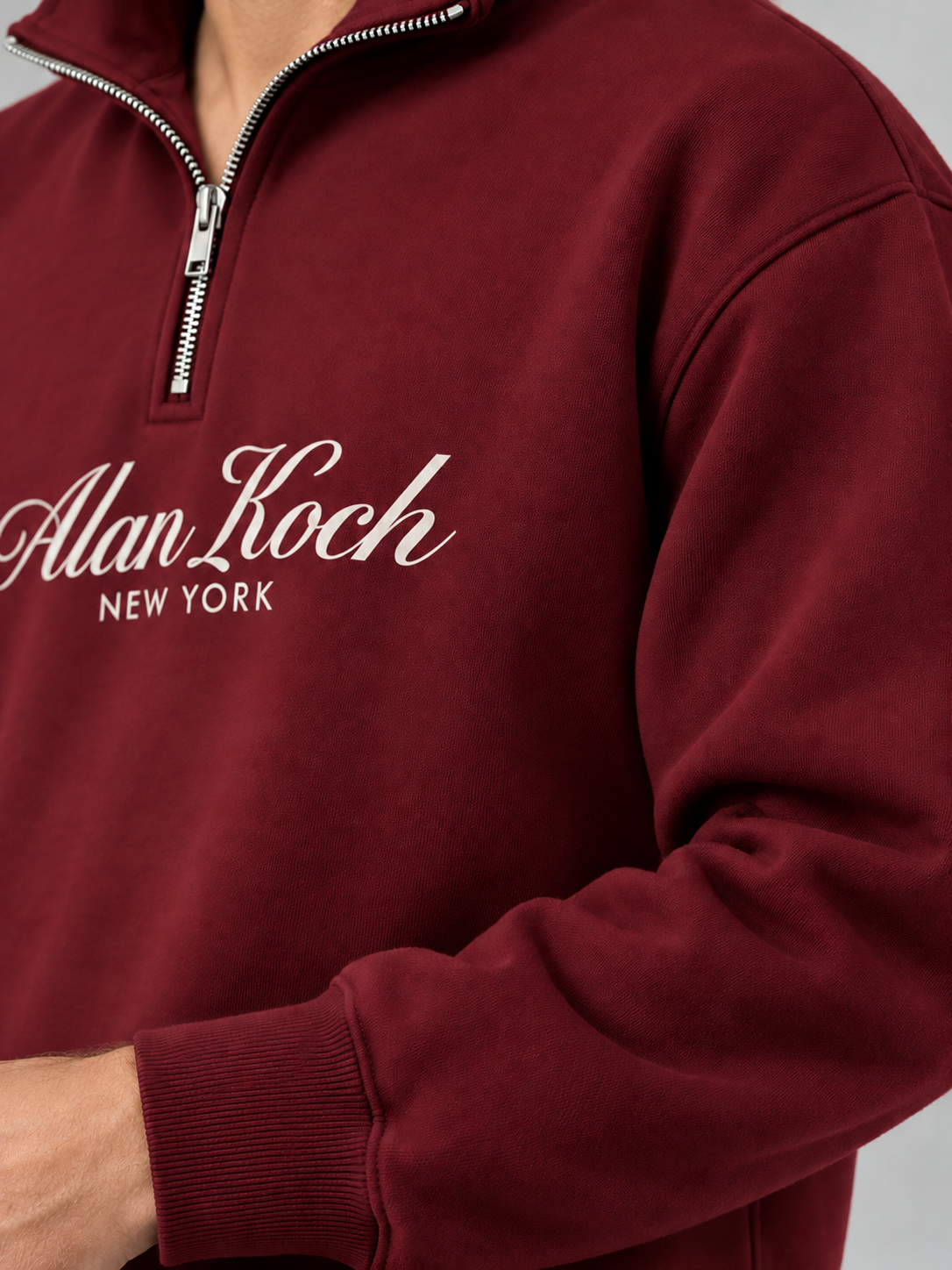 Signature Heritage Quarter-Zip Sweatshirt – Vintage Burgundy