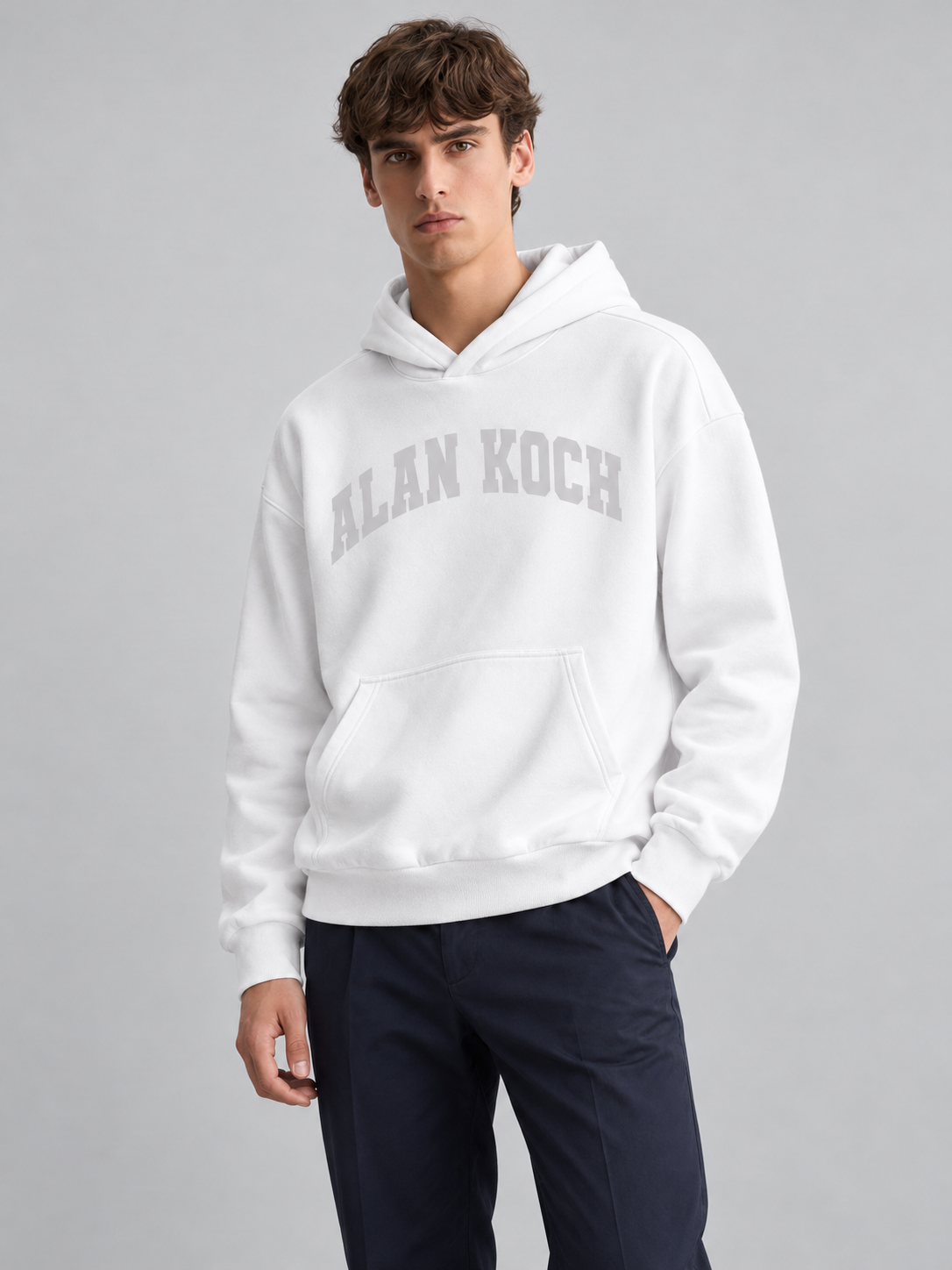 Varsity Classic Pullover Hoodie – Arctic White