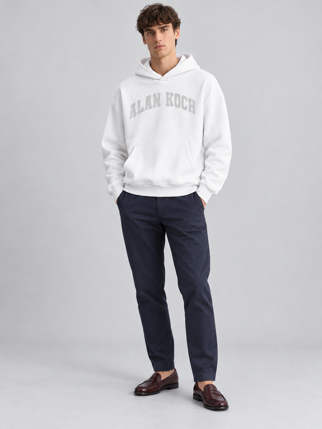 Varsity Classic Pullover Hoodie – Arctic White