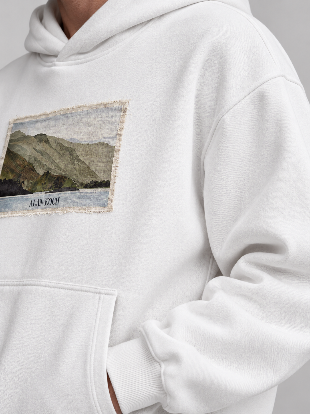 Vintage Archive Patchwork Hoodie – Arctic White