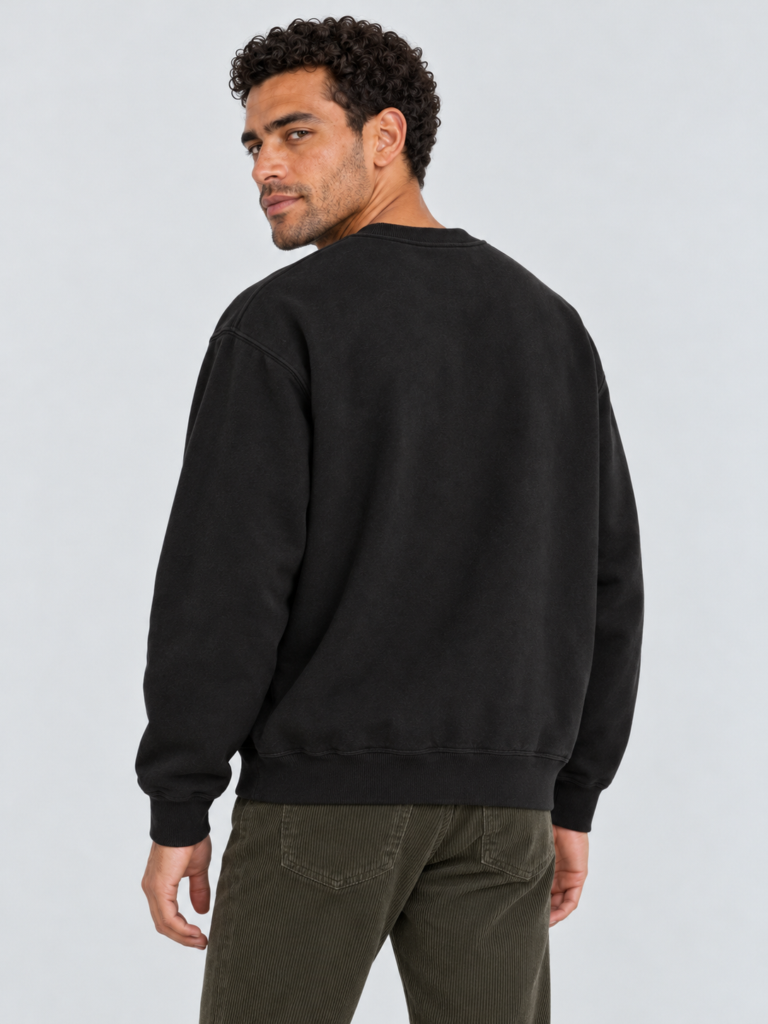Vintage Solitude Graphic Sweatshirt – Jet Black
