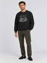 Vintage Solitude Graphic Sweatshirt – Jet Black