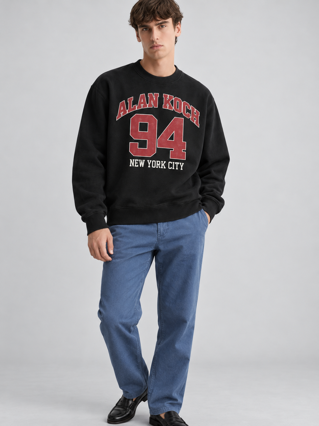 Varsity '94 Crewneck Sweatshirt – Jet Black