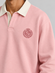 Classic Crest Polo Sweatshirt – Blush Pink