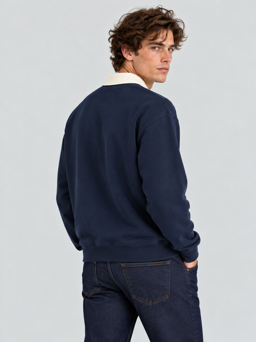Classic Crest Polo Sweatshirt – Midnight Navy