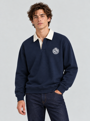 Classic Crest Polo Sweatshirt – Midnight Navy